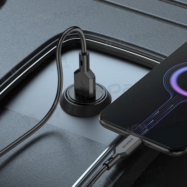 Carregador automobilinis Borofone BZ18 Quick Charge 3.0 18W + MicroUSB (preto)