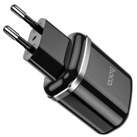 Carregador Hoco N4 x 2 USB  jungtimis (2.4A) (preto)