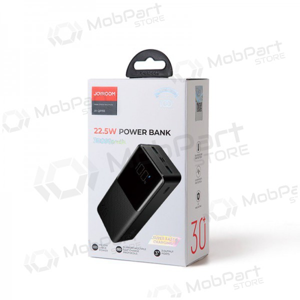 Bateria externa Power Bank Joyroom JR-QP193 22.5W 30000mAh preto Bateria externa Power Bank Joyroom JR-QP193 22.5W 30000mAh preto