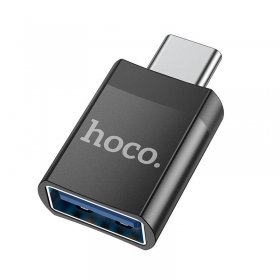 Adaptador USB-C Hoco UA17 USB-C para USB-A preto