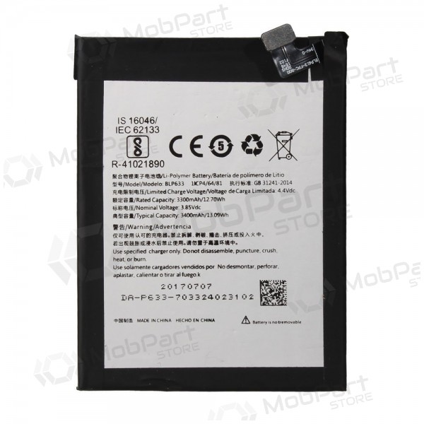 OnePlus 3T (BLP633) bateria / acumulador (3400mAh) OnePlus 3T (BLP633) bateria / acumulador (3400mAh)