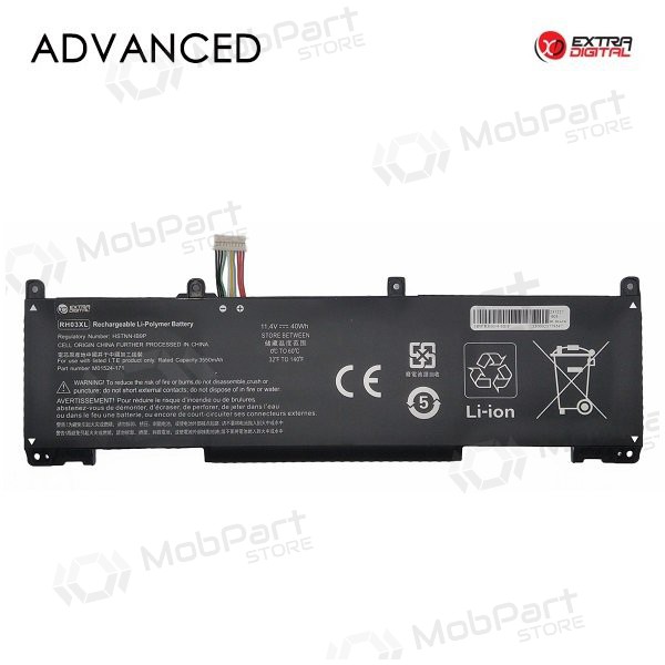 HP RH03XL, 3550mAh bateria do portátil, Advanced HP RH03XL, 3550mAh bateria do portátil, Advanced