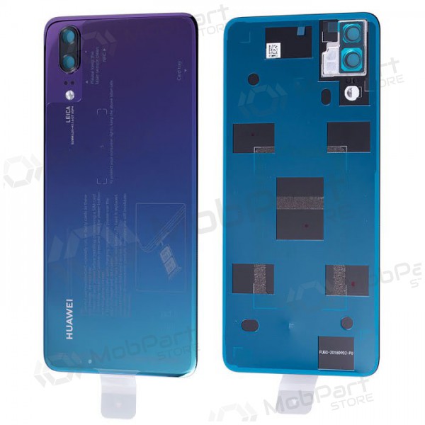 Huawei P20 tampa traseira da bateria (Twilight) (usado grade B, original)