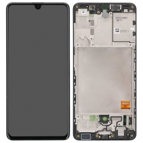 Samsung Galaxy A41 ecrã (preto) (com moldura) (original)
