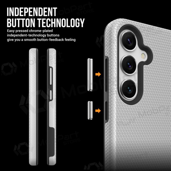 Capa Perfectionists Triangle Case Samsung S928 S24 Ultra prata
