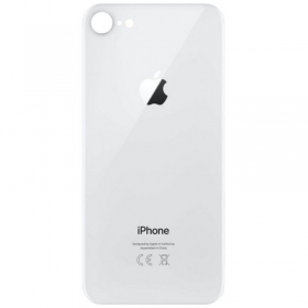Apple iPhone 8 tampa traseira da bateria (prata) (bigger hole for camera)