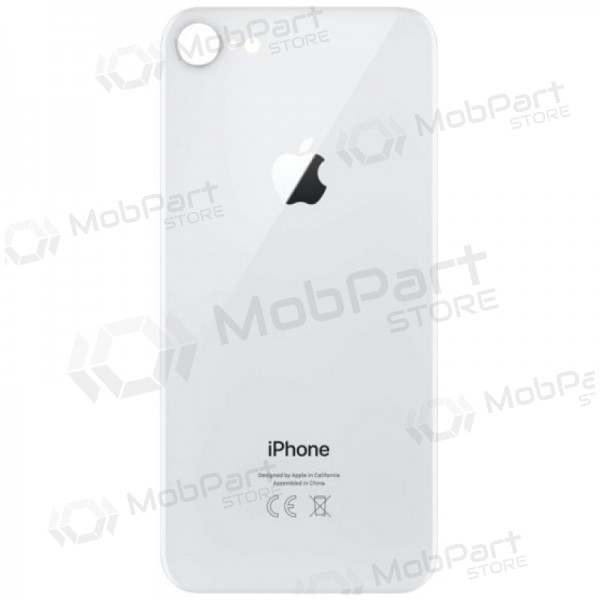 Apple iPhone 8 tampa traseira da bateria (prata) (bigger hole for camera) Apple iPhone 8 tampa traseira da bateria (prata) (bigger hole for camera)