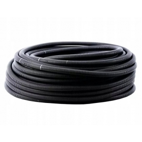 Gofruotas PVC vamzdis Pawbol 10mm (100m ritė) (preto)