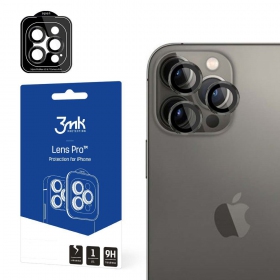 Apple iPhone 13 Pro / 13 Pro Max preto protetor de tela de vidro temperado para câmera 