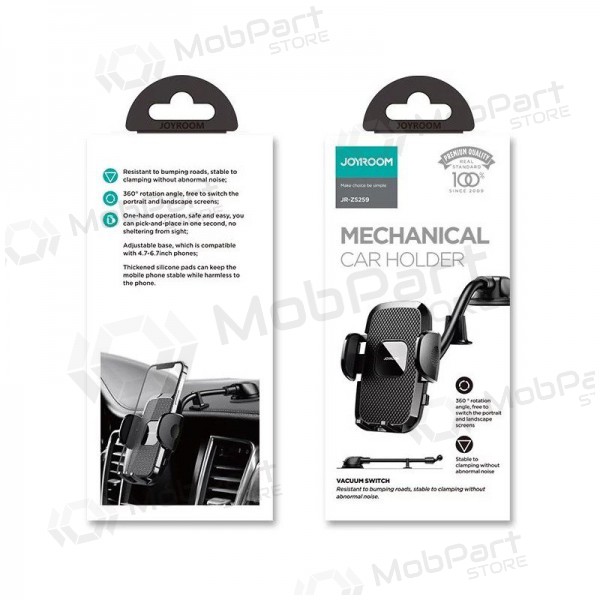 Suporte para telefone de carro Joyroom JR-ZS259 (windshield) preto