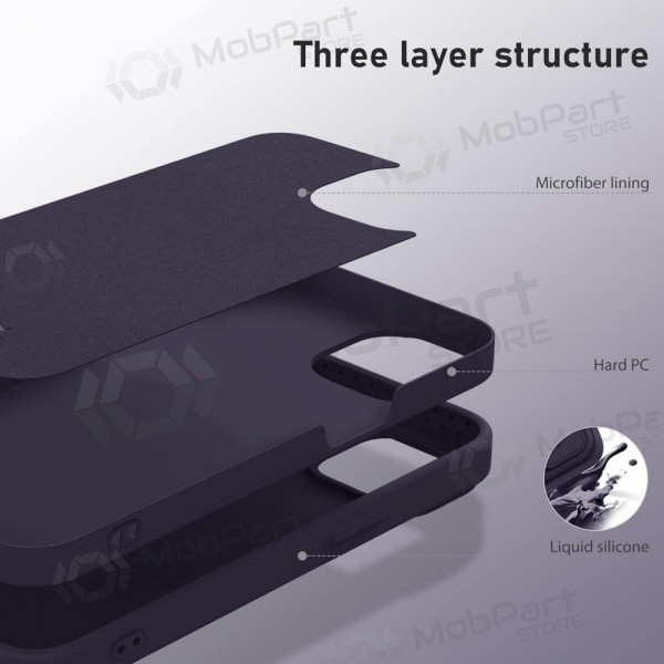 Apple iPhone 14 Pro Max capa „Nillkin Silicone“ (tamsiai roxo) Apple iPhone 14 Pro Max capa „Nillkin Silicone“ (tamsiai roxo)