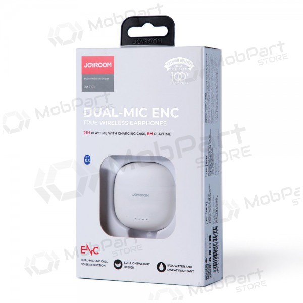 Sem fio mãos livres Joyroom TWS JR-TL11 ENC (branco)