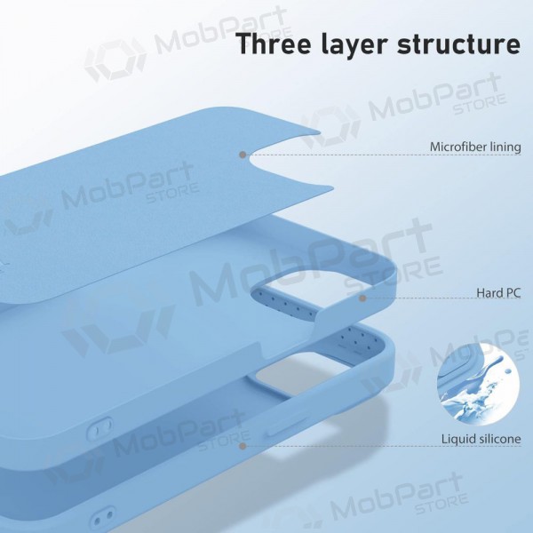 Apple iPhone 15 Pro capa „Nillkin Silicone“ (azul claro)