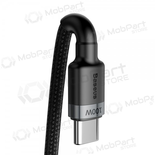 USB cabo Baseus Cafule PD100W Type-C 2.0m cinza-preto CATKLF-ALG1