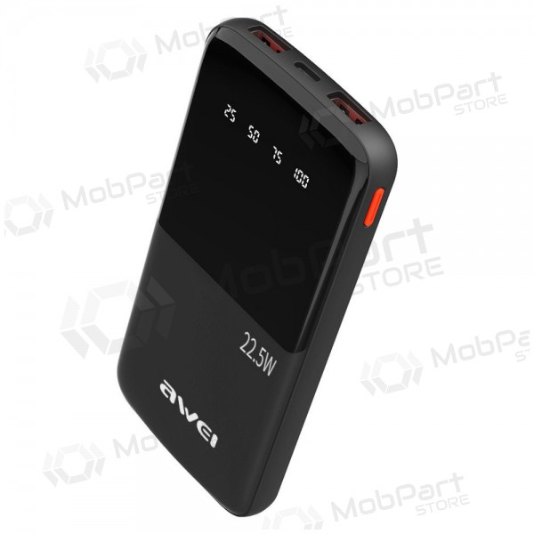 Bateria externa Power Bank Awei P10K 22.5W 10000mAh preto