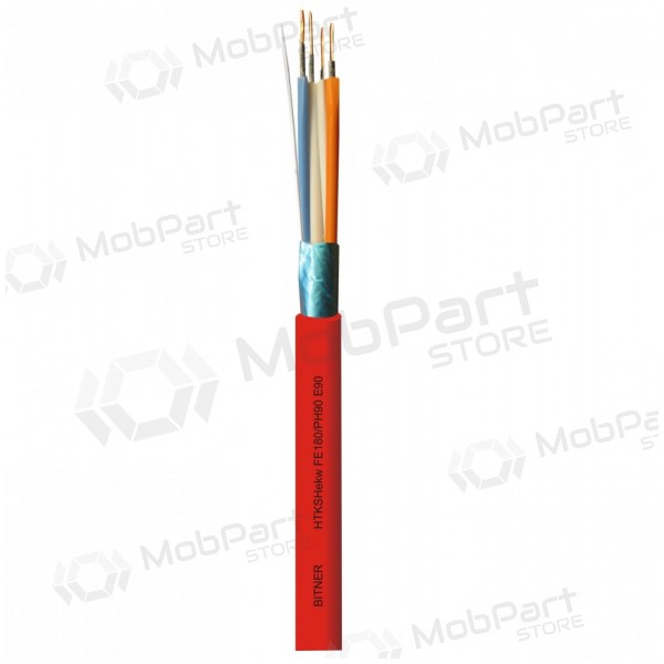 Cabo resistente ao fogo blindado não propagador de chamas Bitner HTKSHekw FE180/Ph120 E90 2x2x0.8mm
