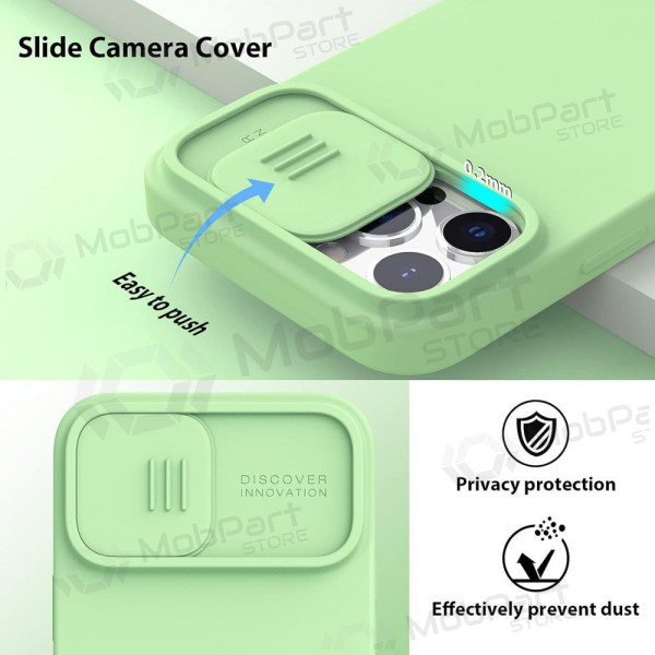 Apple iPhone 15 capa „Nillkin Silicone“ (verde luz)