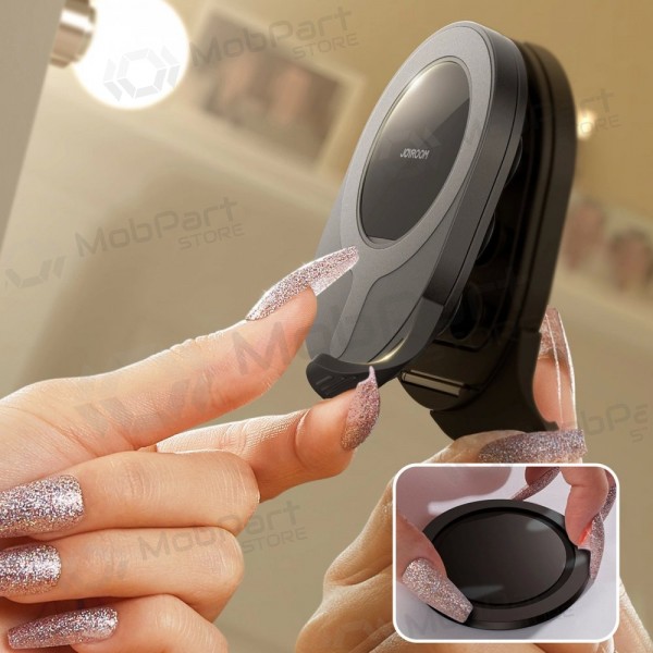 Magnetinis telefono laikiklis su siurbtukais Joyroom JR-ZS418 preto