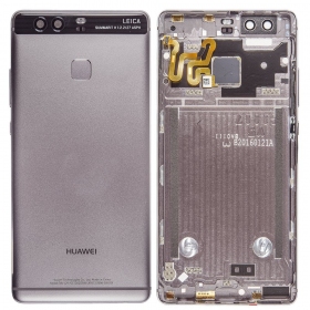 Huawei P9 tampa traseira da bateria cinza (Titanium Grey) (usado grade C, original)