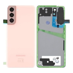 Samsung G991 Galaxy S21 5G tampa traseira da bateria (Phantom Pink) (usado grade C, original)