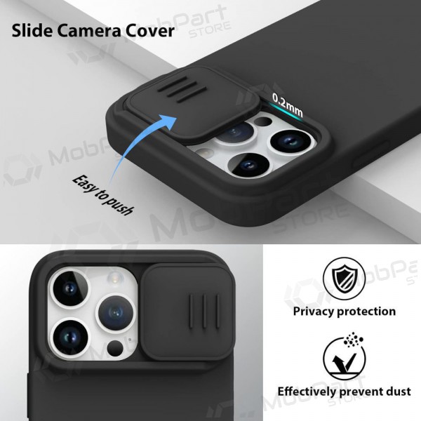 Apple iPhone 15 Pro capa „Nillkin Silicone“ (preto)