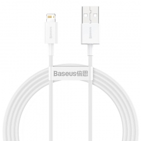 USB cabo Baseus Superior Lightning 2.4A 1.5m (branco) CALYS-B02
