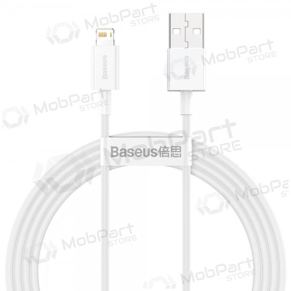 USB cabo Baseus Superior Lightning 2.4A 1.5m (branco) CALYS-B02