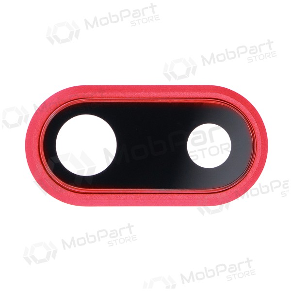 Apple iPhone 8 Plus lente vidro da câmera (vermelho) (com moldura) Apple iPhone 8 Plus lente vidro da câmera (vermelho) (com moldura)