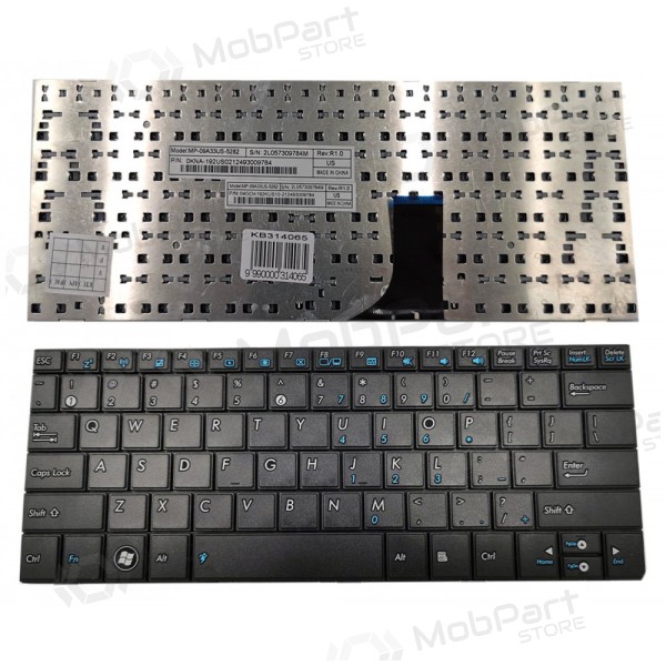 ASUS: EEE PC 1001, 1001PXD, 1005, 1005HA teclado ASUS: EEE PC 1001, 1001PXD, 1005, 1005HA teclado