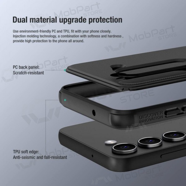 Samsung Galaxy S24 Plus capa „Nillkin Frosted Shield“ (preto) Samsung Galaxy S24 Plus capa „Nillkin Frosted Shield“ (preto)