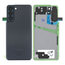 Samsung G991 Galaxy S21 5G tampa traseira da bateria (Phantom Grey) (usado grade B, original)