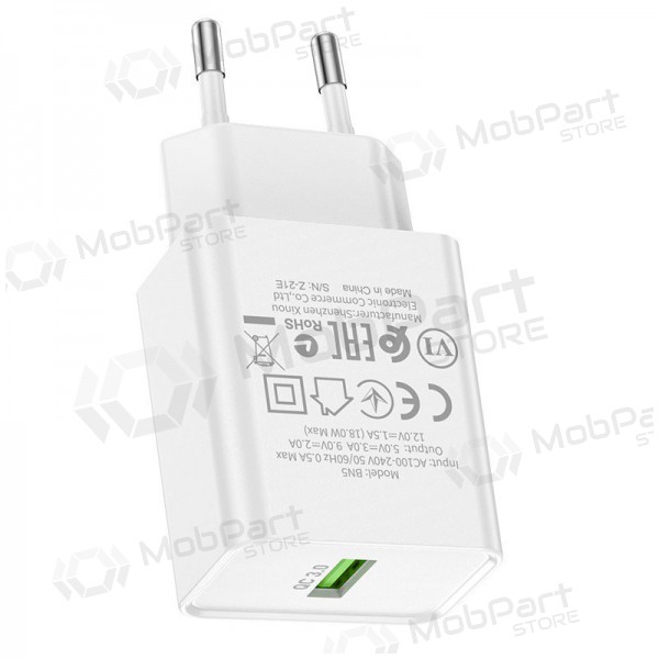 Carregador Borofone BN5 QC 3.0 18W (branco)