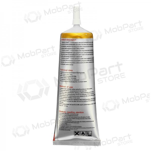 cola de silicone universal T7000 (15ml) (preto)