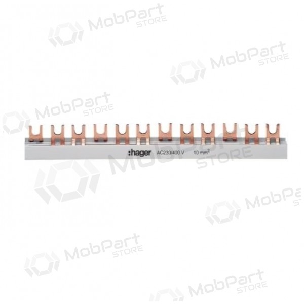 Izoliuota sujungimo šyna Hager KDN380A (3P, 57 mod., 10mm)