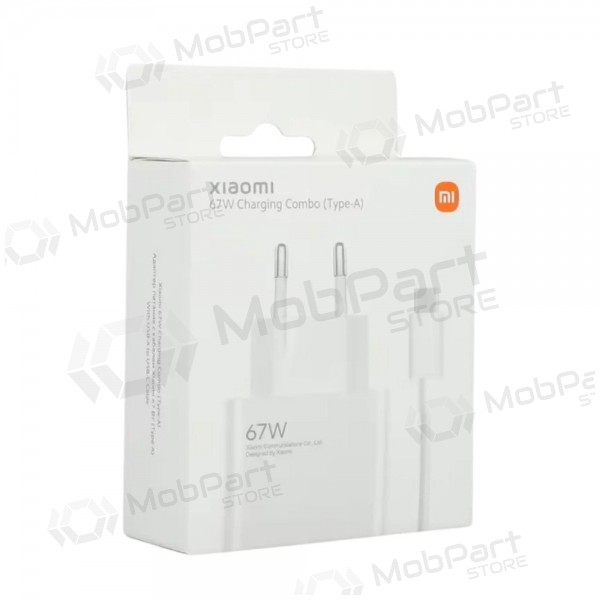Carregador de telefone Xiaomi HyperCharge Combo BHR9465EU 67 W USB-A USB-C branco