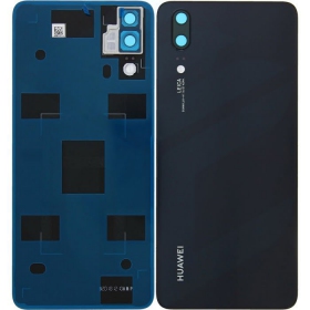 Huawei P20 tampa traseira da bateria (preto) (usado grade C, original)