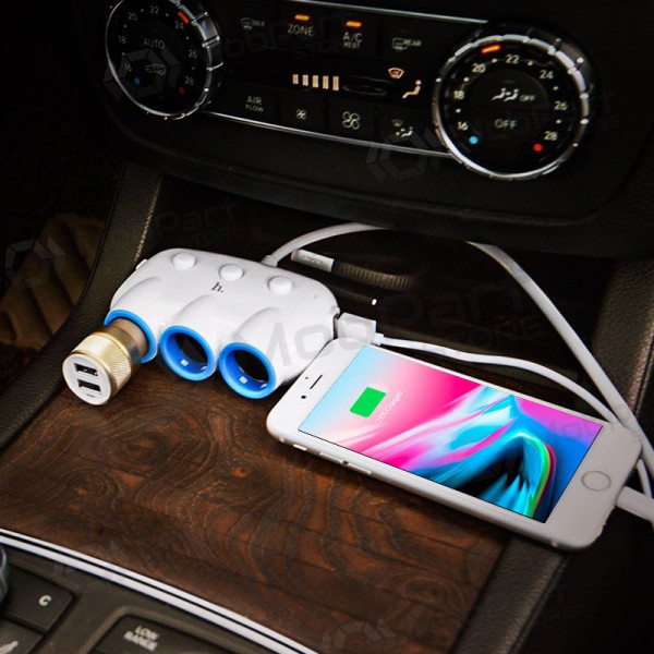 Carregador de carro - šakotuvas Hoco C1 2xUSB 3xconnector (3.1A) Carregador de carro - šakotuvas Hoco C1 2xUSB 3xconnector (3.1A)