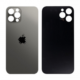 Apple iPhone 12 Pro tampa traseira da bateria (preto) (bigger hole for camera)