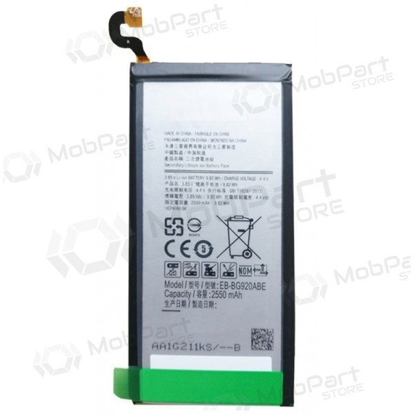 Samsung G920F Galaxy S6 (EB-BG920BBE) bateria / acumulador (2550mAh) Samsung G920F Galaxy S6 (EB-BG920BBE) bateria / acumulador (2550mAh)