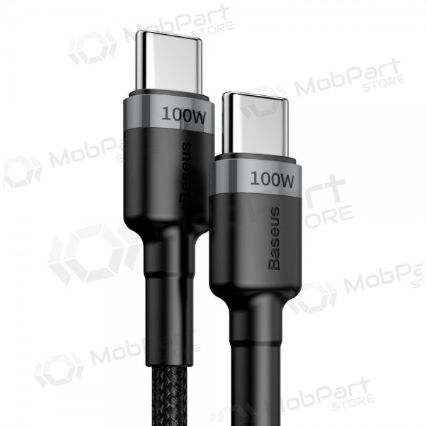 USB cabo Baseus Cafule PD100W Type-C 2.0m cinza-preto CATKLF-ALG1