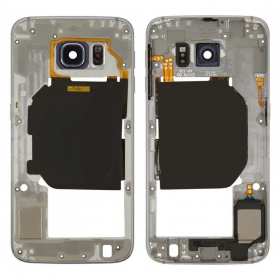 Samsung G920F Galaxy S6 moldura interna (preto) (usado Grade B, original)