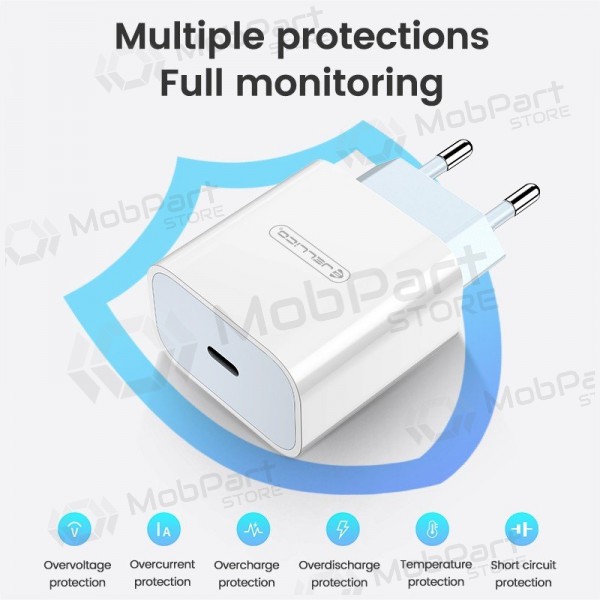 Carregador Jellico AK180 20W USB-C + USB-C to USB-C cable 1.0m branco
