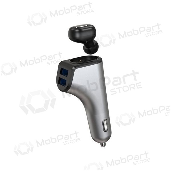 Carregador de carro Platinet + Bluetooth ausinė