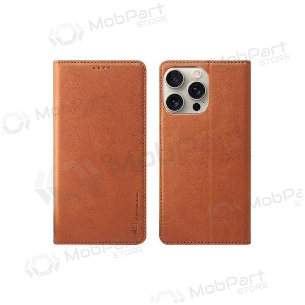 Samsung Galaxy A37 capa - HDD Magnetic Wallet Case (castanho)