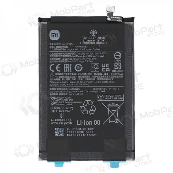 Xiaomi Redmi 10A / Redmi 10C bateria, akumuliatorius (BN5G) (original) Xiaomi Redmi 10A / Redmi 10C bateria, akumuliatorius (BN5G) (original)