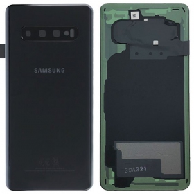 Samsung G973 Galaxy S10 tampa traseira da bateria preto (Prism Black) (service pack) (original)