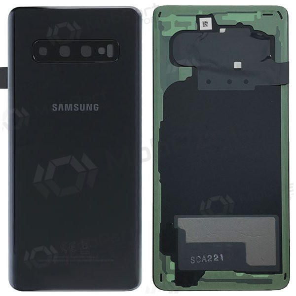 Samsung G973 Galaxy S10 tampa traseira da bateria preto (Prism Black) (service pack) (original)