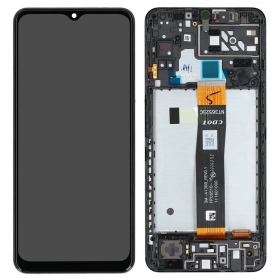 Samsung Galaxy A04s ecrã (preto) (com moldura) (original)