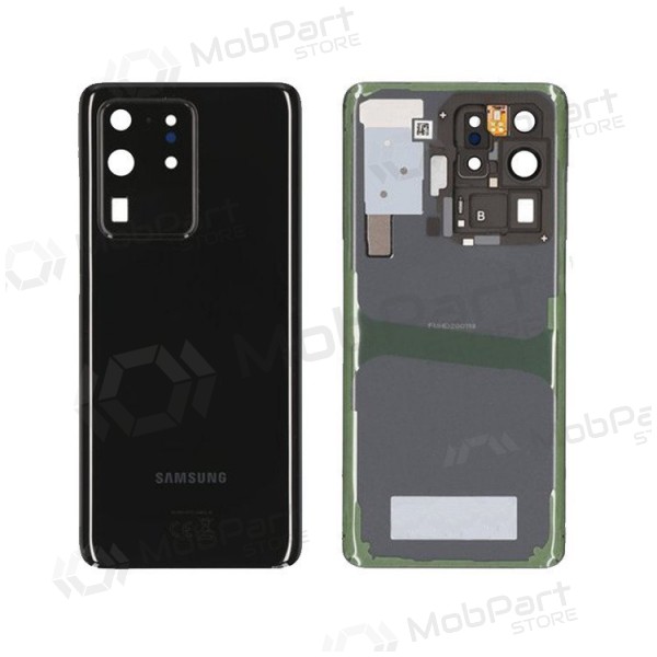 Samsung G988 Galaxy S20 Ultra tampa traseira da bateria preto (Cosmic Black) (usado grade C, original)