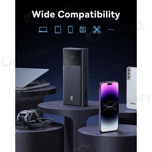 Bateria externa Power Bank Baseus StarLord 65W 20000mAh preto P10022906113-00 Bateria externa Power Bank Baseus StarLord 65W 20000mAh preto P10022906113-00